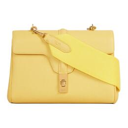 Celine 16 Мягкая зернистая телячья кожа сумка кросс-боди, женская наплечная сумка beech и bright yellow 196853cr8-11ac