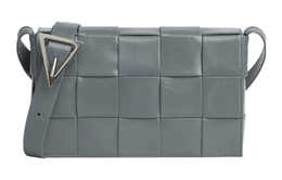 Сумка CASSETTE из коровьей кожи, наплечная сумка, кросс-боди средний размер мужская Gray Bottega Veneta 667298vcq711242