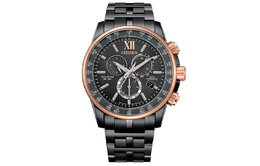 Citizen Мужские часы с солнечным кварцевым механизмом, черный циферблат, ремешок из нержавеющей стали, CB5884 88H cb5884-88h