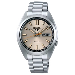 Автоматический механический механизм ремешок из нержавеющей стали часы 37,4 мм унисекс кофейный циферблат Seiko srpk91k1