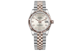 Rolex Автоматический механический женские часы 31 мм серебристый циферблат oystersteel ремешок 18k rose gold m278271-0016