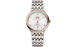 Omega Элегантные мужские часы Saucer Series с автоматическим механическим механизмом, белый циферблат 39,5 мм 424.20.40.20.02.007