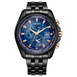 Citizen Световая подзарядка кварцевый механизм браслет из нержавеющей стали мужские часы синий циферблат at9126-82l
