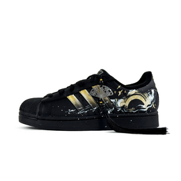 Adidas Superstar 2 Cushioning, Wear Resistant низкие кроссовки для скейтбординга мужские black gold ji0079（team197- 水鹤吟） | black gold