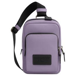Coach Сумка через плечо Track Cow Leather с тканью, маленькая мужская сумка-слинг Taro Purple cr308-qbwr2