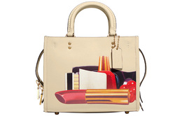 Кожаная сумка-шоппер, шоппер, дамская сумка, средняя плечевая сумка женская белая Coach ca126-b4iy