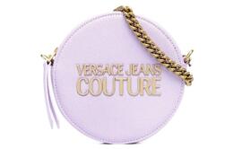 Versace Искусственная кожа круглая сумка, кроссбоди, через плечо женская purple 72va4bl471879302