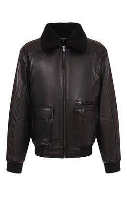 Balmain: Кожаная куртка 