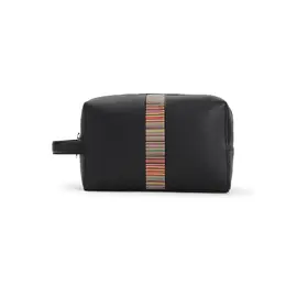 Paul Smith-Black Cow Leather Bag Washbag-Uomo 53131183292756