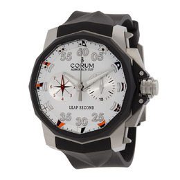 Pre-owned Corum Admirals Cup Chronograph White Dial Mens Watch 895-931-06-0371-aa92