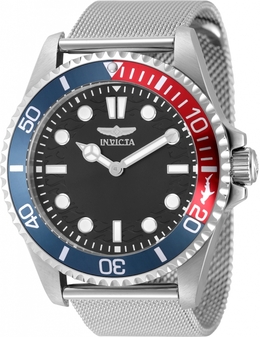 Invicta Pro Diver Quartz Black Dial Pepsi Bezel Mens Watch 49689