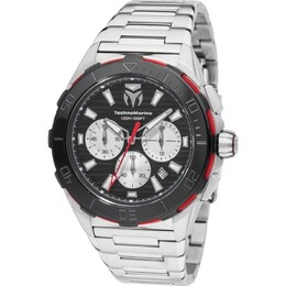 Technomarine Seven Seas Chronograph GMT Quartz Black Dial Mens Watch tm-725030