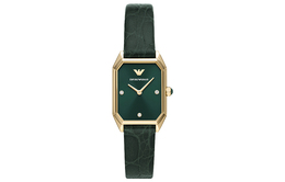 Emporio Armani Женские часы кварцевый механизм кожаный ремешок зеленый циферблат ar11399-clg
