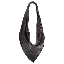 Lemaire Шерстяная квадратная шарф-сумка, маленькая сумка унисекс black и black chocolate bg0188-ll0075-096