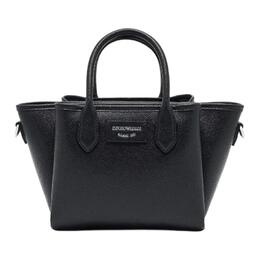 Emporio Armani Полиуретановая сумка-шоппер, шоппинг-сумка, женская маленькая сумка black ew002328-af17799-mc149