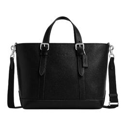 Coach Сумка через плечо из кожи с эффектом личи, кросс-боди, большая унисекс сумка black cw213-svbk