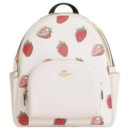 Coach Рюкзак Court Coated Canvas Regular женский White & Pink cas94-imcah