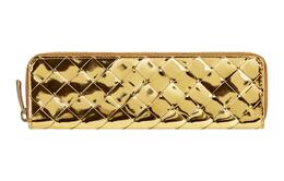 Bottega Veneta Сумка-пенал intrecciato из овчины женская gold 778249v3qm28922