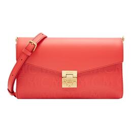 MCM Сумка-конверт Millie Visetos из телячьей кожи, женская наплечная сумка, кроссбоди красный mwraame10rp001