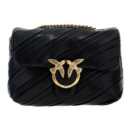 Pinko Плечевая сумка из полиуретана с добавлением полиэстера, мини-кроссбоди для женщин black 100039-a1v9-z99q