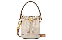 Tory Burch Монограмма T из ткани с кожаной отделкой, ведерко, женская сумка, светлый розовый 152268-650