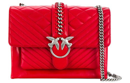 Pinko Кожаная квадратная сумка, наплечная сумка, маленькая женская красная сумка через плечо 1p21he-y5v3-r60