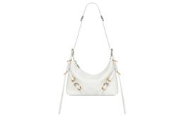 Givenchy Сумка кроссбоди Voyou Embossed Cow Leather, женская наплечная сумка Ivory White bb50thb1q7-105