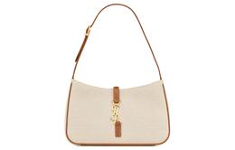 Saint Laurent Сумка через плечо LE5A7 Canvas With Leather, женская, цвет taupe и brick red 657228-faavh-9093