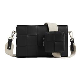 Bottega Veneta CASSETTE кожаная 2 в 1 сумка через плечо, кросс-боди средняя мужская black 741777vbwd81377