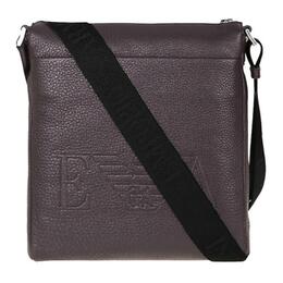 Emporio Armani Сумка-почтальон из коровьей кожи, кроссбоди, наплечная сумка мужская brown yeme92-yh185-80397