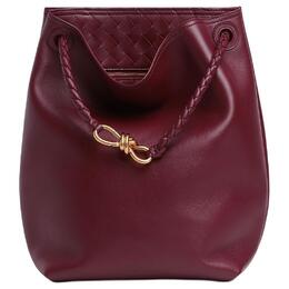 Сумка через плечо Andiamo Series из коровьей кожи для женщин Barolo Burgundy Bottega Veneta 844169v4o922250