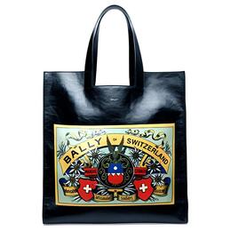 Bally Сумка из телячьей кожи, шоппер, сумка через плечо, женская сумка Regular мужская Black 6308750