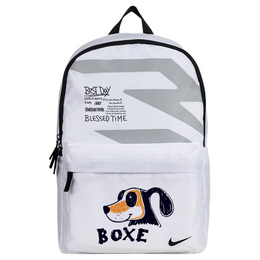 Nike Полиэстеровый рюкзак Regular Unisex White & Black & Gray n32433014gs-001(team378 f2 | dog head cartoon