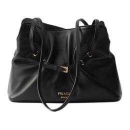 Prada Маленькая женская сумка через плечо из кожи ягненка black 1bg586_2dx8_f0002_v_ooo