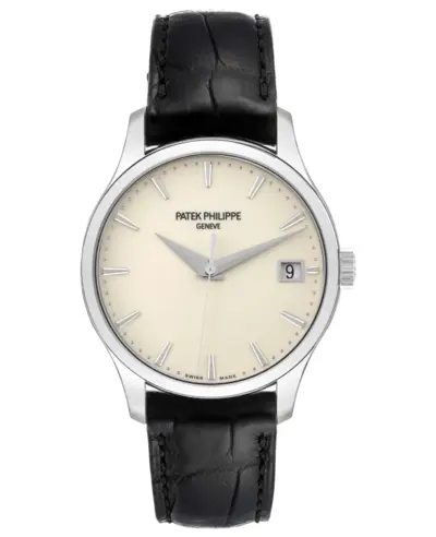 Patek Philippe Calatrava 5227G-001 Ivory Dial Leather Strap Men's Watch (arb10855)
