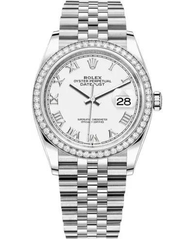 Rolex Datejust 36 White Gold & Diamonds Watch Model M126284RBR-0017 (white, arb23257)