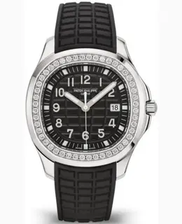 Patek Philippe Aquanaut Black Dial Diamond Bezel Stainless Steel Unisex Watch 5267/200a-001