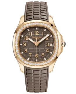 Patek Philippe Aquanaut Taupe Dial Diamond Composite Strap Women's Watch 5268/200r-010