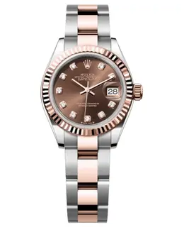 Rolex Lady-Datejust 28 Steel and Everose Gold Automatic Chocolate Diamond Dial Steel Women's Watch m279171-0012