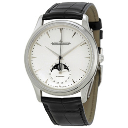 Pre-owned Jaeger LeCoultre Master Ultra Thin Moonphase Automatic Silver Dial Mens Watch q1368420