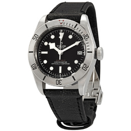 Pre-owned Tudor Heritage Black Bay Chronometer Automatic Mens Leather Watch m79730-0003
