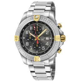 Gevril T38 Chronograph Quartz Grey Dial Mens Watch 42803b