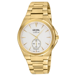 Gevril Montauk Hand Wind White Dial Mens Watch 49912b