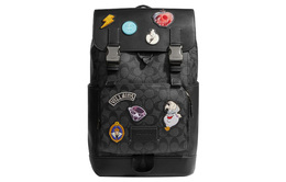 Coach Disney, Collaboration рюкзак большой мужской Track Fabric с кожаной спинкой black cc036-qbpht