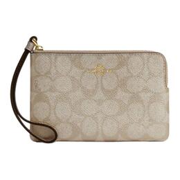 Клатч из искусственной кожи маленький женский champagne Coach cw964-imxb8