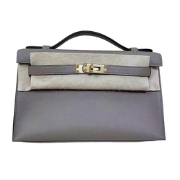 Мини Kelly Generation 1 Swift кожа сумка Kelly женская 85 Ardoise Slate Gray Hermes h049417cc85