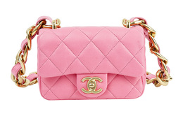 Chanel Сумка через плечо 22SS Sheepskin Flap Bag, мини-кроссбоди женская Coral Pink as3213-b08003-nh621