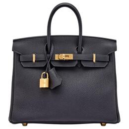 Hermes Сумка Birkin Togo Calfskin Birkin, женская, 3Y, Caban, черный твид и темно-синий h041344cc3y