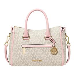 Michael Kors Сумка Carine Coated Canvas средняя женская розовая мультиколор Vanilla 35f2gccs2b-pwd blsh mlt