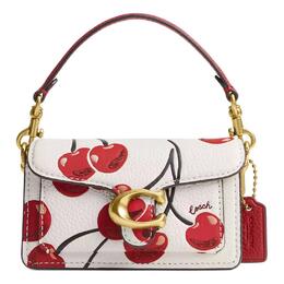 Coach Кожаная сумка Tabby Mini женская бело-красная cz520-b4cah